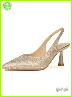 Slingback Wedding Heels Bridal Lace Mesh Kitten Heel Pointed Toe Pumps